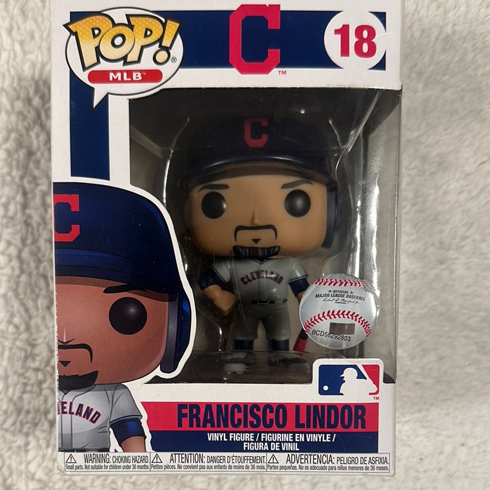 Funko Pop Francisco Lindor Vinyl Figure #18 baseball player box not perfect